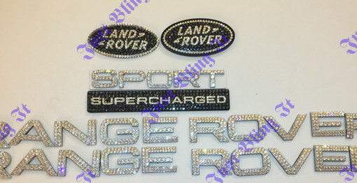 set of range rover emblem and supercharge