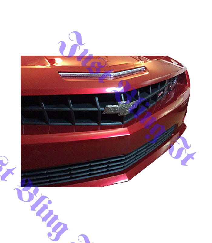 Front/Rear Combo Chevy Bowtie Emblem Insert Black 14-15 Camaro Empire CM273FRB