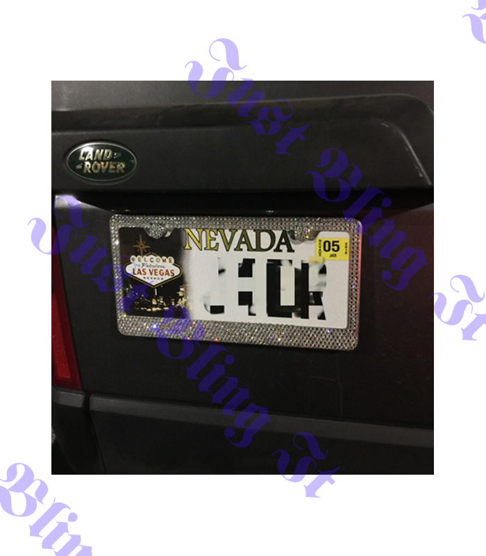 Crystal Bling License Plate Frame 6 Row