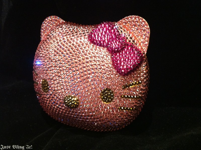 Hello My Name Is Clutch With Swarovski Crystals, Bling Rhinestone